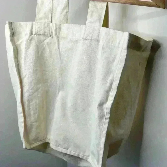 Handmade Rainbow Illustration Canvas Shoulder Bag Oversized  Tote Boho Travel - Picture 11 of 11